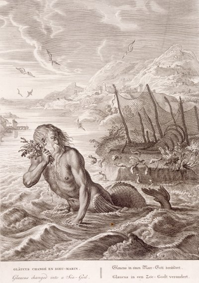 Glaucus Turned into a Sea-God by Bernard Picart